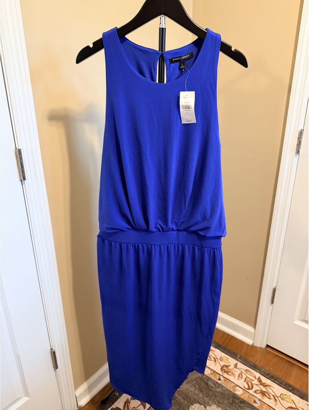 NWT Banana Republic Royal Blue Sleeveless Dress Women L